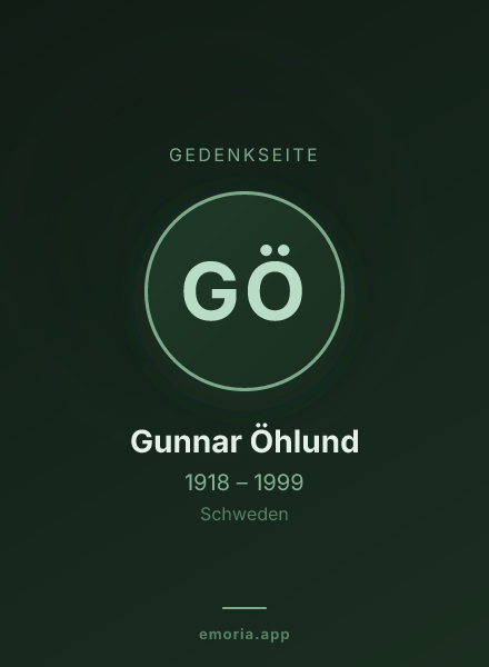 Gedenkportrait von Gunnar Öhlund