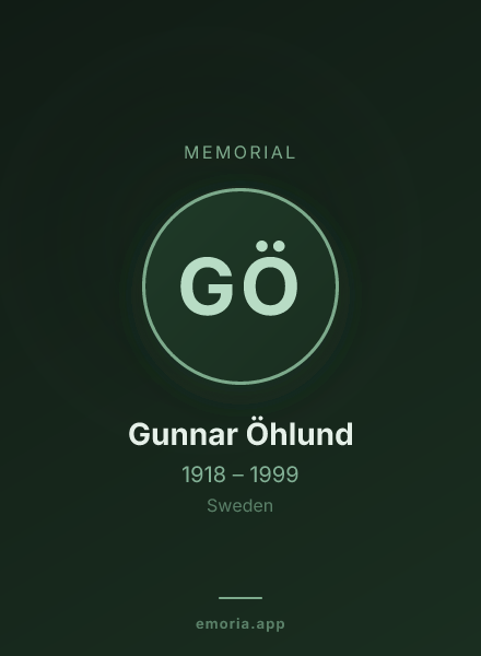 Memorial portrait of Gunnar Öhlund