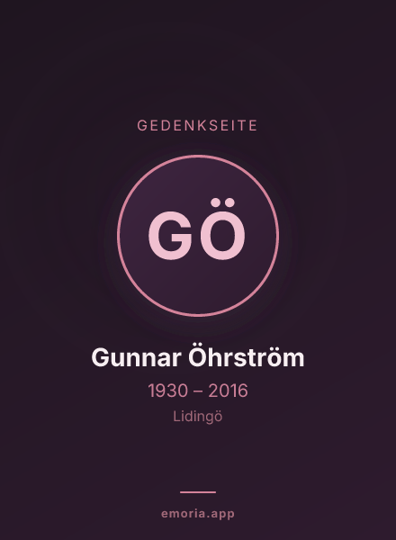 Gedenkportrait von Gunnar Öhrström