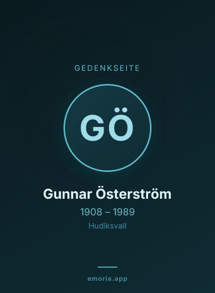 Gedenkportrait von Gunnar Österström