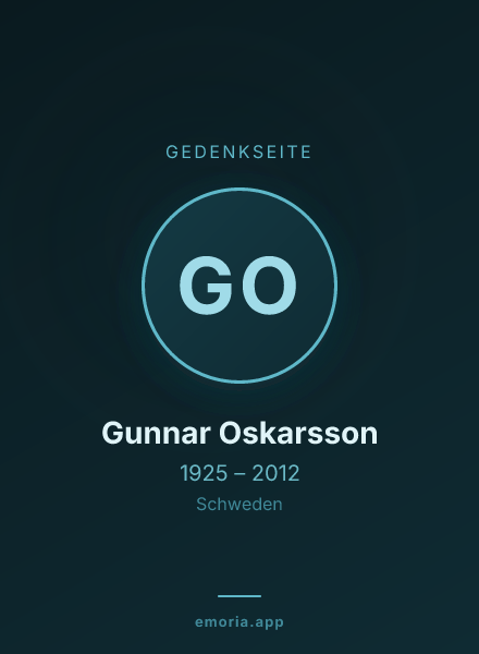Gedenkportrait von Gunnar Oskarsson