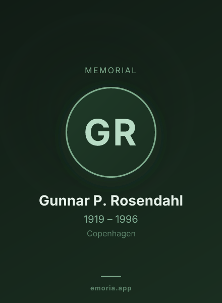 Memorial portrait of Gunnar P. Rosendahl