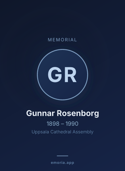 Memorial portrait of Gunnar Rosenborg