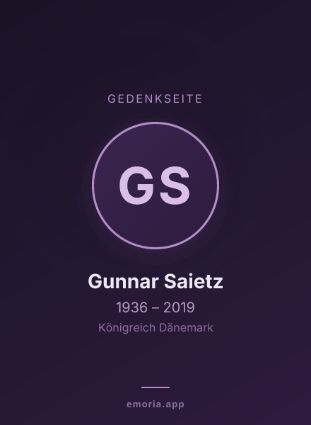 Gedenkportrait von Gunnar Saietz