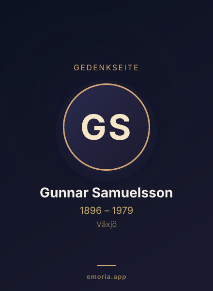 Gedenkportrait von Gunnar Samuelsson