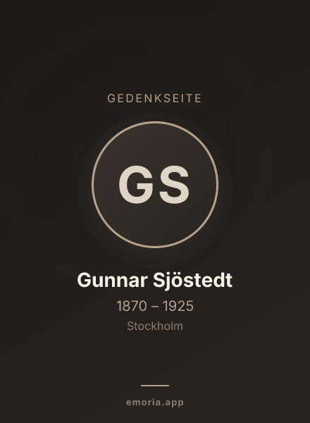 Gedenkportrait von Gunnar Sjöstedt