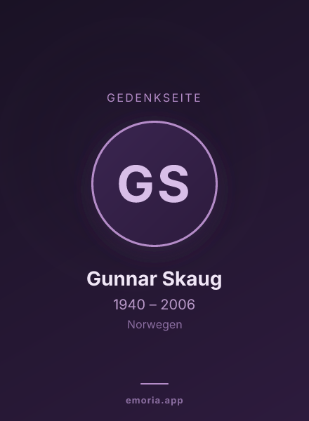 Gedenkportrait von Gunnar Skaug