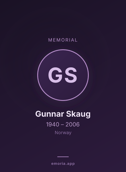 Memorial portrait of Gunnar Skaug