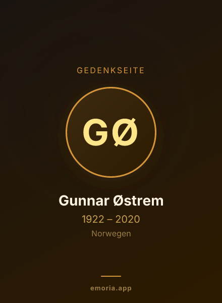 Gedenkportrait von Gunnar Østrem