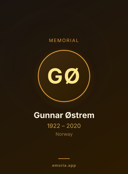 Memorial portrait of Gunnar Østrem
