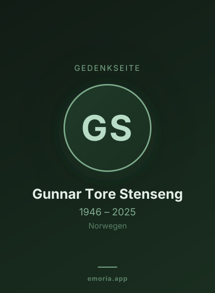 Gedenkportrait von Gunnar Tore Stenseng