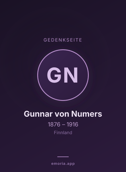 Gedenkportrait von Gunnar von Numers