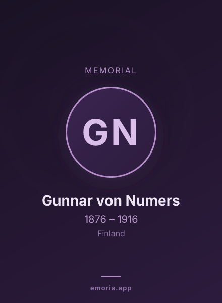Memorial portrait of Gunnar von Numers