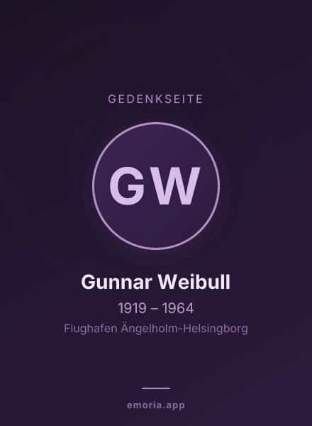 Gedenkportrait von Gunnar Weibull