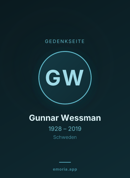 Gedenkportrait von Gunnar Wessman