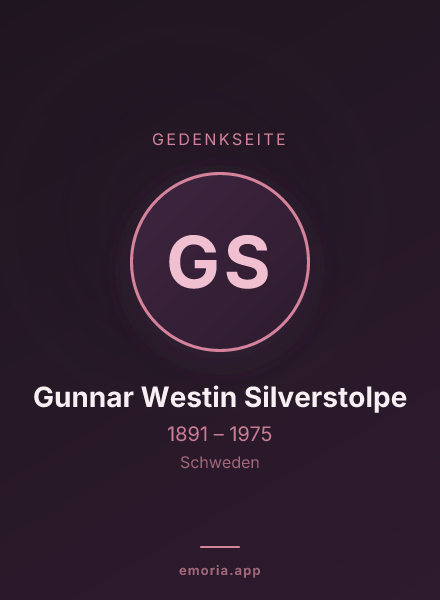 Gedenkportrait von Gunnar Westin Silverstolpe