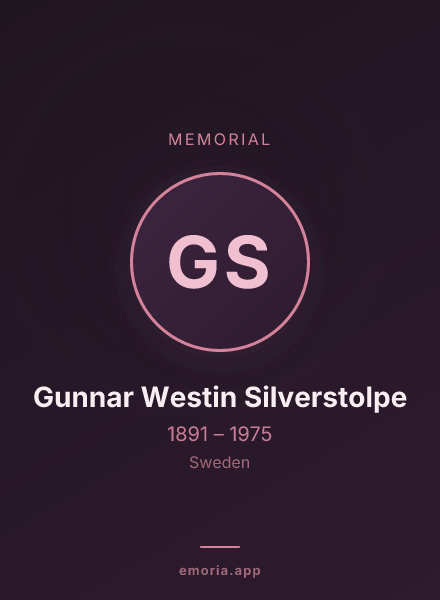 Memorial portrait of Gunnar Westin Silverstolpe