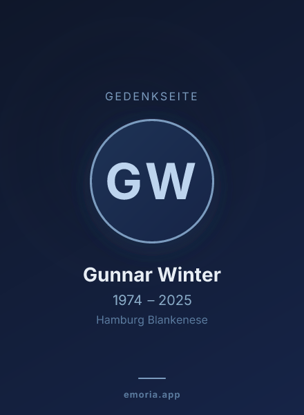 Gedenkportrait von Gunnar Winter