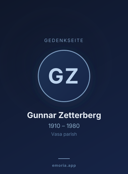 Gedenkportrait von Gunnar Zetterberg