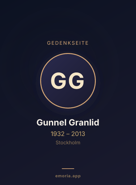 Gedenkportrait von Gunnel Granlid