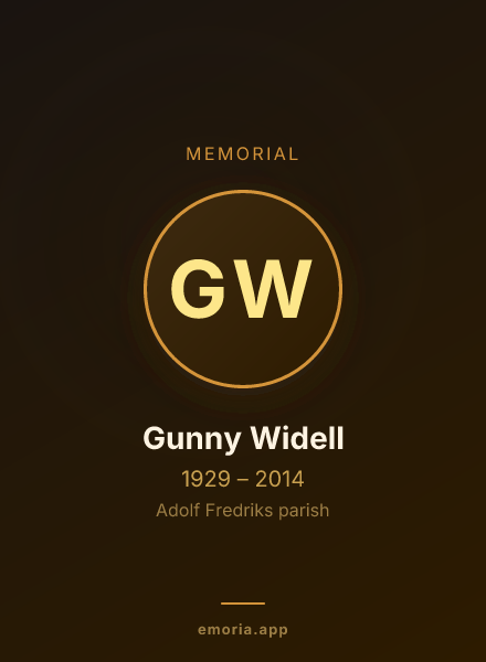Memorial portrait of Gunny Widell