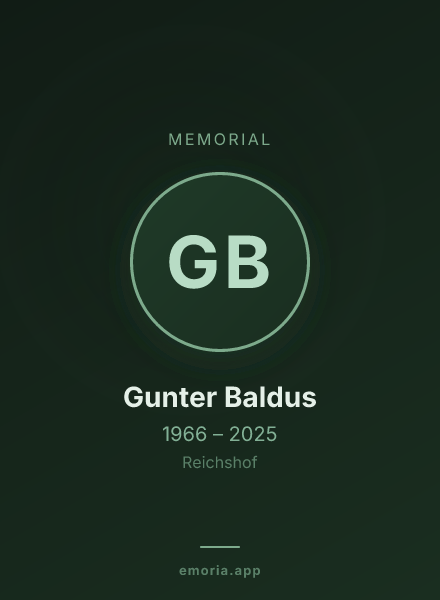 Memorial portrait of Gunter Baldus