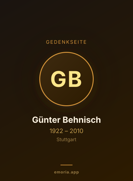 Gedenkportrait von Günter Behnisch
