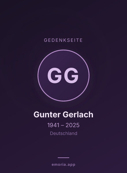 Gedenkportrait von Gunter Gerlach