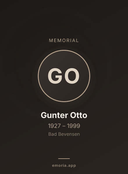 Memorial portrait of Gunter Otto