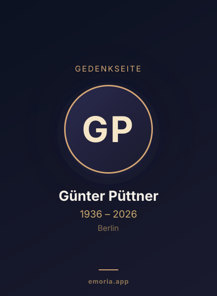Gedenkportrait von Günter Püttner