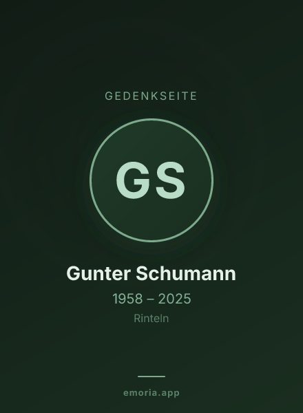 Gedenkportrait von Gunter Schumann