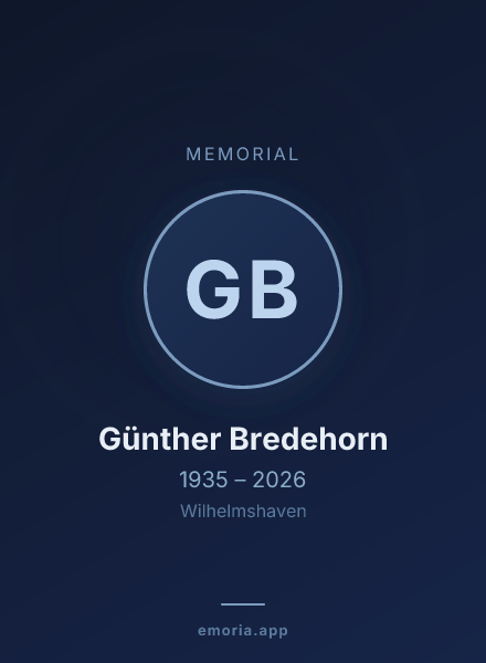Memorial portrait of Günther Bredehorn