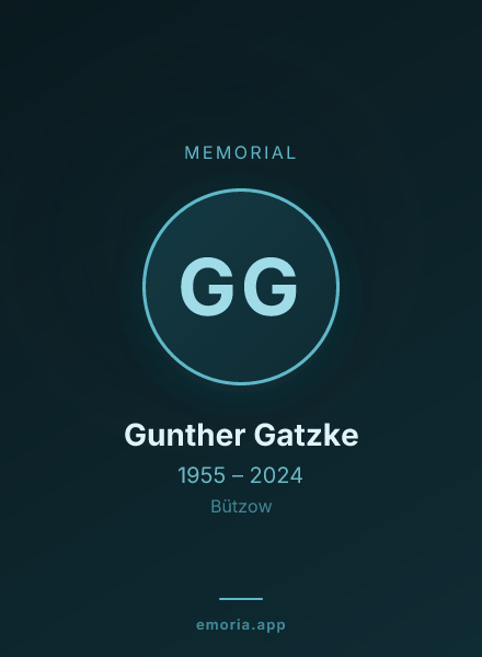 Memorial portrait of Gunther Gatzke