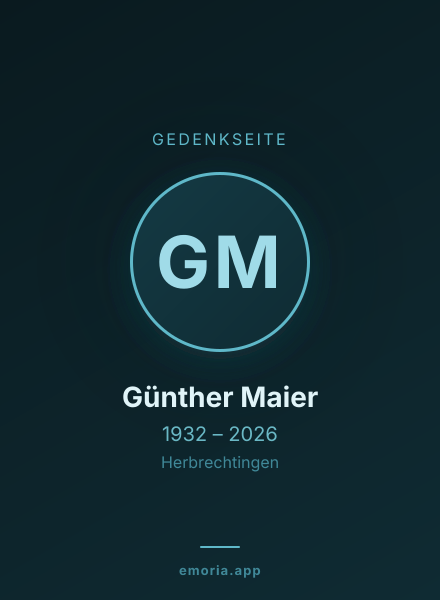 Gedenkportrait von Günther Maier