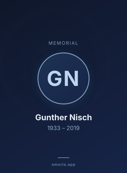 Memorial portrait of Gunther Nisch