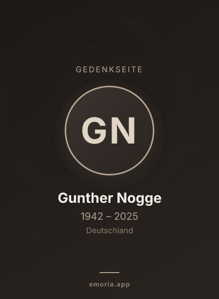 Gedenkportrait von Gunther Nogge