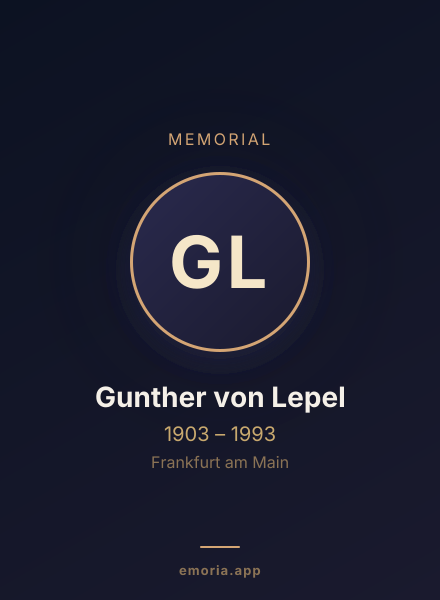 Memorial portrait of Gunther von Lepel