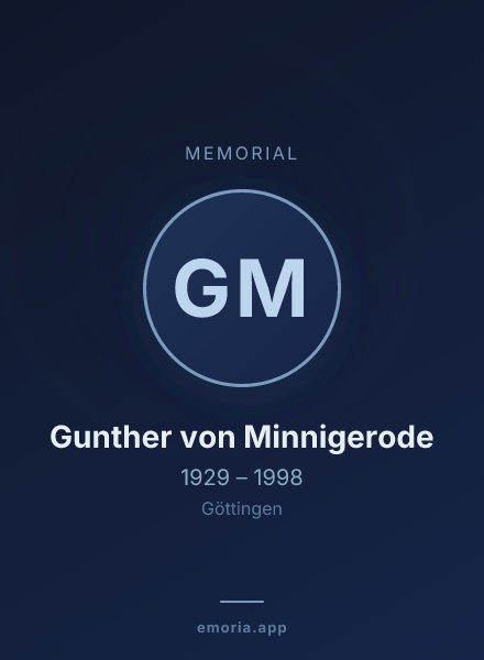 Memorial portrait of Gunther von Minnigerode