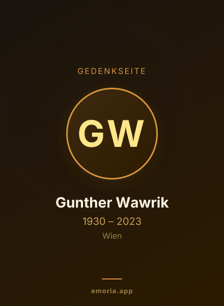 Gedenkportrait von Gunther Wawrik