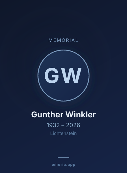 Memorial portrait of Gunther Winkler