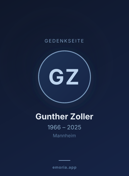 Gedenkportrait von Gunther Zoller