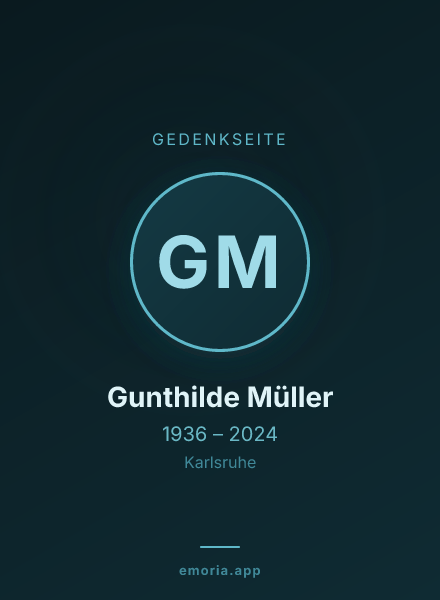 Gedenkportrait von Gunthilde Müller