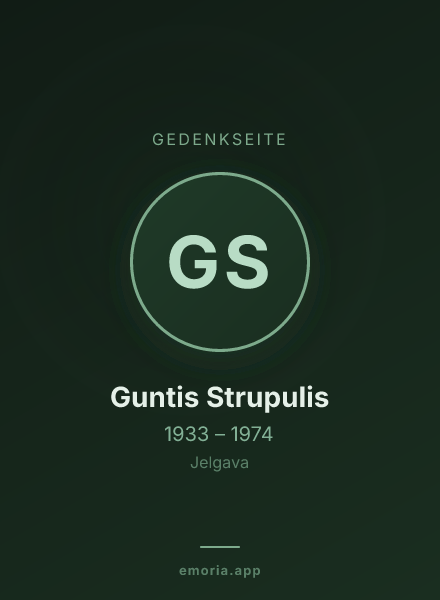 Gedenkportrait von Guntis Strupulis