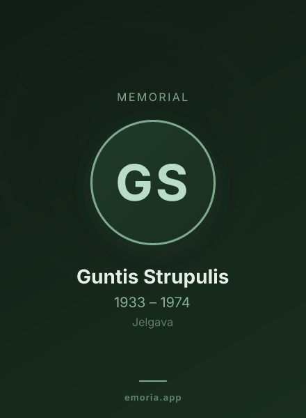 Memorial portrait of Guntis Strupulis