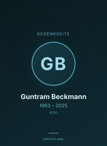 Gedenkportrait von Guntram Beckmann