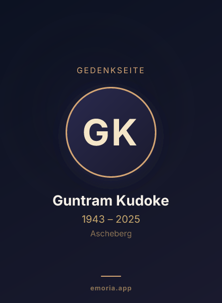 Gedenkportrait von Guntram Kudoke
