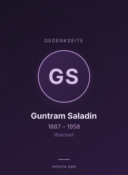 Gedenkportrait von Guntram Saladin