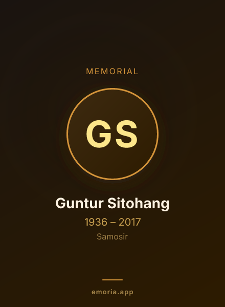 Memorial portrait of Guntur Sitohang