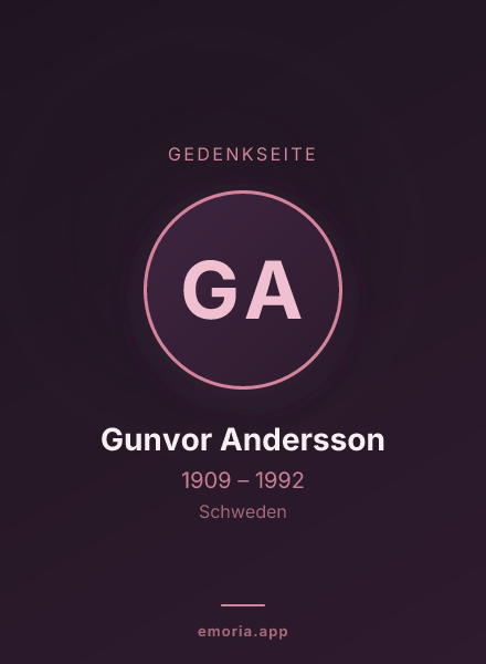 Gedenkportrait von Gunvor Andersson