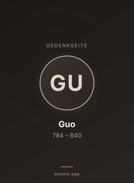 Gedenkportrait von Guo
